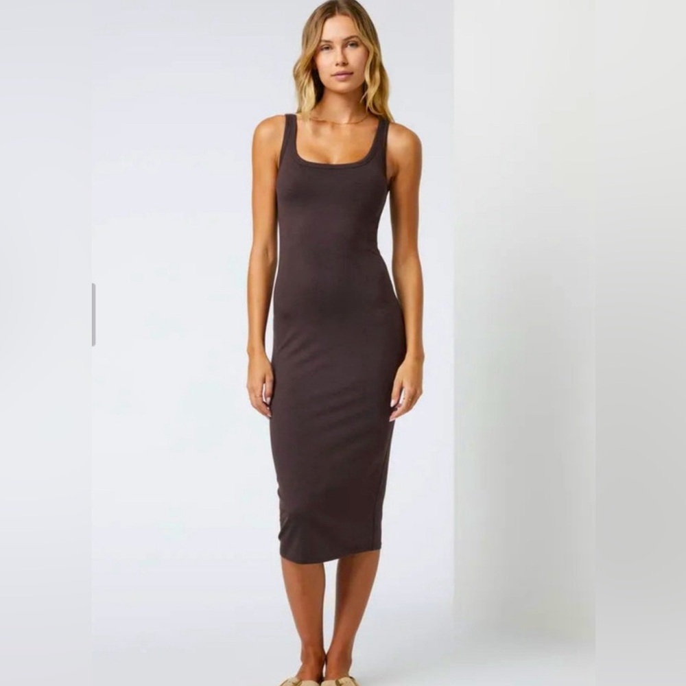 Vuori Brown Midi Tank Dress